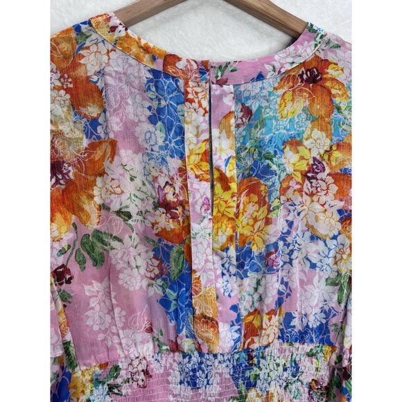 Bhanuni by Jyoti Women's Embroidered Beaded Sheer Top Size XL - Picture 9 of 13